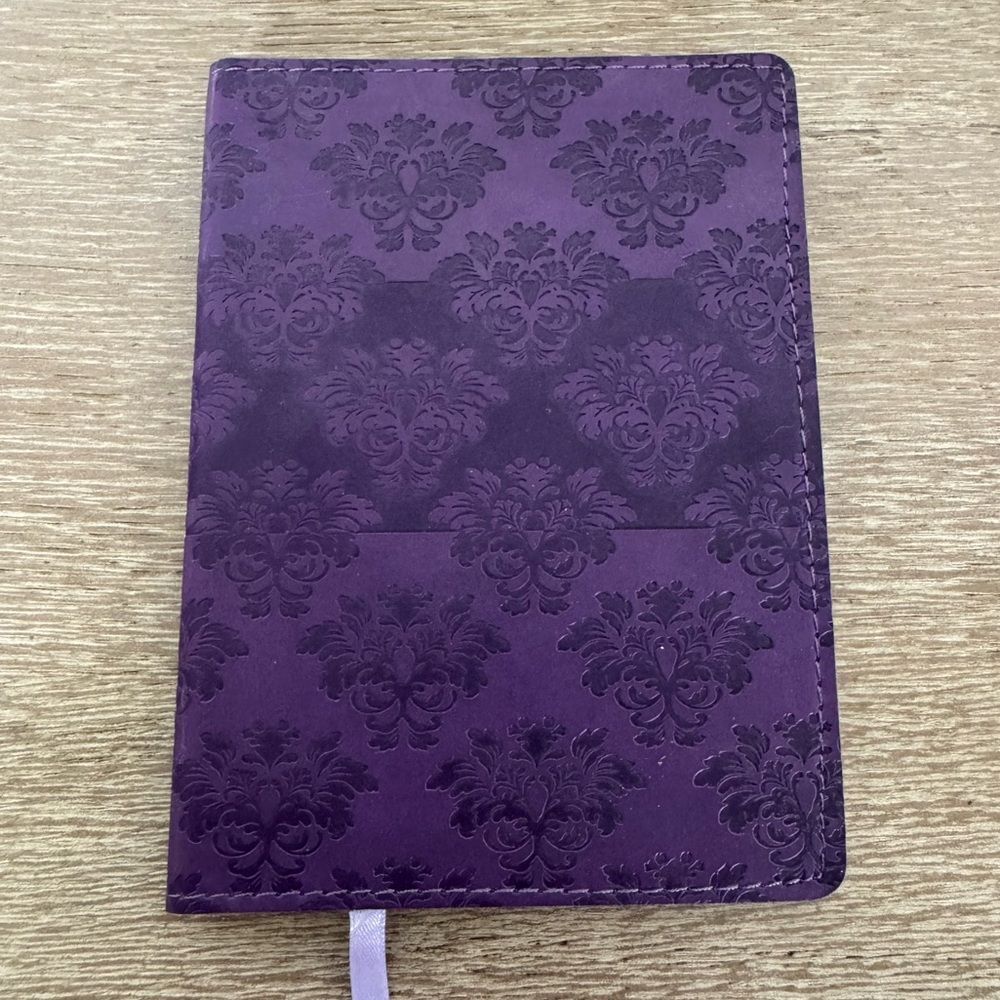 Purple Design Leather Bound Journal Notebook